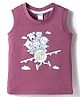 Tango Single Jersey Knit Sleeveless Animal Printed Tank T-Shirt - Rose Gold