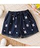 Mark & Mia Shorts with Bunny Embroidery & Bow Applique - Navy Blue
