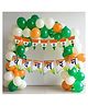 Flick In  55 Pcs Republic Day Decoration Items Tricolor Bunting Banner With Ribbon, Hanging Decoration Supplies (Pack of 55)
