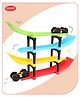 Aditi Toys Plastic Ramp Racer Car Toy with 2 Mini Big Wheel Cars with 6 Stands Multilevel Twister Track 4 Multicolor Track Ramp Racer Playset Racing Toy for Boys Girls - Multicolor