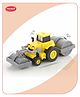 Aditi Toys Plastic Construction Vehicles Set Toy Friction Power Toys Set Road Roller Bulldozer Digger Tractor Cement Steamroller Crane Sandbox Truck Toy Road Roller - Multicolor