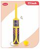 Aditi Toys Small Cricket Kit Cricket Set with 1 Cricket Bat 1 Plastic Ball for Indoor & Outdoor Activity Cricket Kit Set Small Bat & Ball - Multicolor
