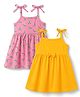 Babyhug Cotton Knit One Piece Dresses/Frocks with Shoulder Straps Floral Print Multi Color 6-9 Months