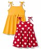 Babyhug Cotton Knit One Piece Dresses/Frocks with Shoulder Straps All Over Floral Prints Multi Color 0-3 Months