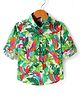 Rikidoos Cotton Woven Full Sleeves Tropical Theme Printed Shirt - Multicolour