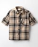 Rikidoos Cotton Woven Full Sleeves Checks Shirt - Khaki