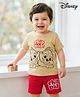 Babyoye Disney Single Jersey Knit Half Sleeves T-Shirt & Shorts Set With Chip & Dale Graphics - Multicolor
