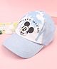 Pine Kids Cotton Woven Cap With Mickey Mouse Print Light Blue - Diameter 17 cm