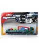 Majorette Mercedes Benz Actros Die Cast Free Wheel Moving City Transporter - Green