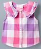 Babyhug Cotton Woven Sleeveless Checks Top - Multicolor