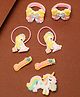 Stol'n Bow Princess & Unicorn Applique Detailed Hair Accessories Set - Pink
