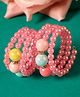 Stol'n Set Of 2 Beads Embellished Bracelets - Pink