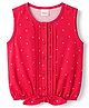 Babyhug Rayon Woven Top Sleeveless with Knot Detailing & All Over Polka Dot Print Multi Color 18-24 Months