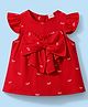 Babyhug Cotton Woven Top with Bow Detailing & All Over Print Multi Color 9-12 Months