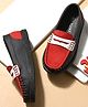 Tuskey Colour Blocked Slip On Loafers - Black