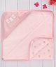 Simply Interlock Knit Unisex Towel & Wrappers With Panda Print L 80 x B 80 cm - Baby Pink