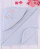 Simply Interlock Knit Unisex Towel & Wrappers With Elephant Print L 80 x B 80 cm - Ballad Blue
