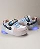 HAPPY FEET Colour Blocked Velcro Closure LED Shoes - Peach