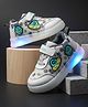 HAPPY FEET Space Theme Designed Velcro Closure LED Shoes - Grey