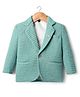 Rikidoos Cotton Woven Full Sleeves Solid Party Blazer - Green