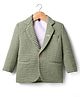 Rikidoos Cotton Woven Full Sleeves Solid Party Blazer - Olive Green