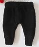 Woonie Handknitted Self Design Pants - Black