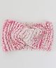 Woonie Hand Knitted Knot & Fur Detailed Headband - Pink
