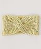 Woonie Hand Knitted Twisted  Headband - Yellow
