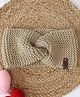 Woonie Hand Knitted Knot Detailed Headband - Beige