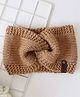 Woonie Hand Knitted Knot Detailed Headband - Brown