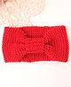 Woonie Hand Knitted Knot Detailed Headband - Red