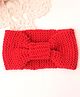 Woonie Hand Knitted Knot Detailed Headband - Red