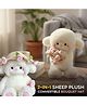 FUSKED Convertible Flower Hat Sheep Plush - Best Soft Toy Gift for Boys and Girls of All - 30 cm H Plush for 0+ Years - 1 Piece