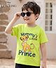 Babyhug Disney 100% Cotton Knit Half Sleeves Oversize T-Shirt With Lion King Graphic - Limegreen