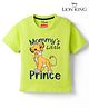Babyhug Disney 100% Cotton Knit Half Sleeves Oversize T-Shirt With Lion King Graphic - Limegreen