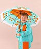 Babyhug Free Size Umbrella with Owl Print - Sea Green