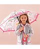 Babyhug Free Size Umbrella with Kitty Print - Fuchsia