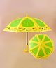 Babyhug Free Size Umbrella with Lemon Print - Green
