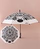 Babyhug Free Size Umbrella with Zebra Print - Black & White