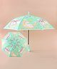 Babyhug Free Size Umbrella with Unicorn Print - Sea Green