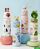 Flaze Large-Capacity (600ml) Water Bottles Features Adorable Cartoon Animal Themes and Is Perfect for Kids and Adults- Pack of 1 - (  Color May Vary )