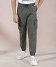 CRIMSOUNE CLUB Woven Solid Cargo Track Pants - Grey