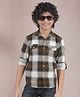 CRIMSOUNE CLUB Cotton Woven Full Sleeves Checked Shirt - Brown