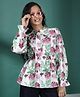 CRIMSOUNE CLUB Lyocell Woven Full Sleeves Floral Printed Top - Multi Colour