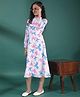 CRIMSOUNE CLUB Woven Full Sleeves Floral & Birds Printed Dress - Multi Colour