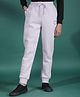 CRIMSOUNE CLUB Cotton Woven Natures Child Text Printed Joggers -  Purple