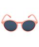 SeeSaw Solid Polarized & UV Protected Blue Lens Cat Eye Round Sunglasses With Protective Hardcase - Pink
