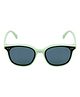 SeeSaw Solid UV Protected Polarized Blue Lens Wayfarer Sunglasses With Protective Hardcase - Green