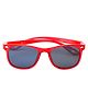 SeeSaw Polarized & UV Protected Blue Lens Solid Square Sunglasses With Protective Hard Case - Red
