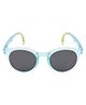 SeeSaw Solid Polarized & UV Protected Blue Lens Cat Eye Sunglasses With Hard Case -  Light Blue